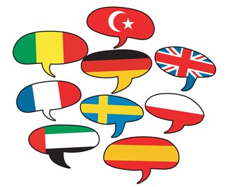 speech bubble flags respresenting different languages speech bubble flags respresenting different languages